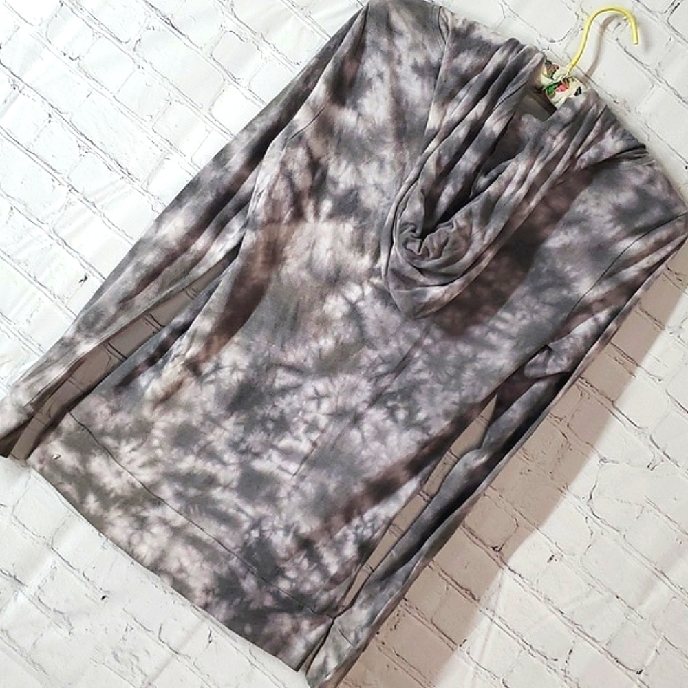 2012 Victoria's Secret PINK Gray & White Tie-Dye Full Zip Hoodie Womens Size XS - Picture 11 of 17